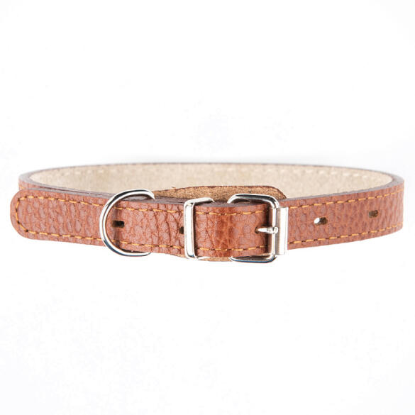 Ошейник Mr.Kranch для собак из натуральной кожи Коричневый, 20-25см