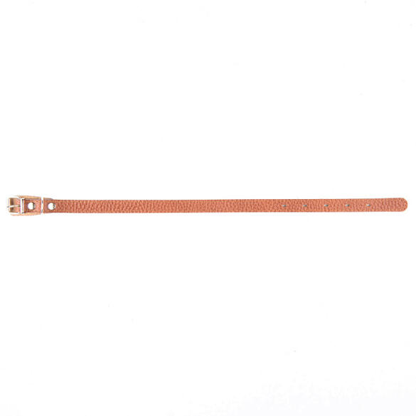 Ошейник Mr.Kranch для собак из натуральной кожи Коричневый, 20-25см