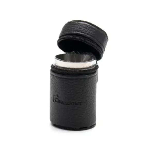 Рюмка в кожаном оплете СЛЕДОПЫТ 20мл, в кожаной тубе, 4шт