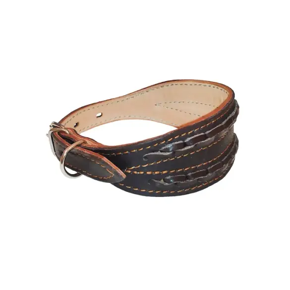 Ошейник "Сима" Сельдь 30мм плетеный (50-55см) коричневый