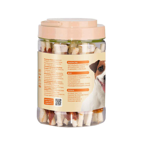 Лакомство в развес Мнямс для собак палочки с куриным и утиным мясом, 1кг