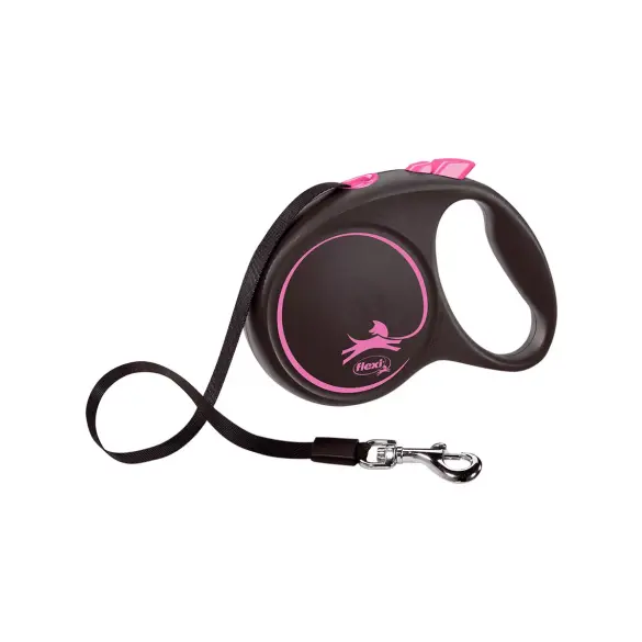 Рулетка FLEXI Design L 50кг 5м шлея, розовый