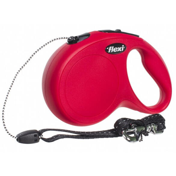 Рулетка FLEXI New Classic M 20кг 5м трос, красный