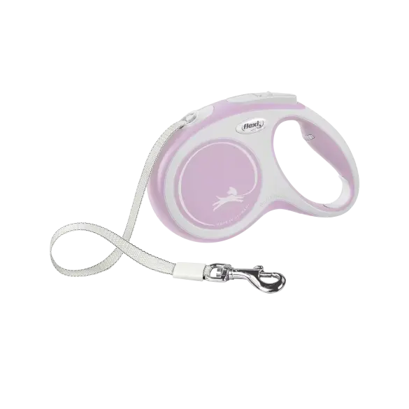 Рулетка FLEXI New Comfort S 15кг 5м шлея, светло-розовая