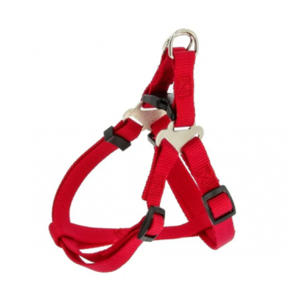 Шлейка нейлон Каскад 15мм/30-50см красная