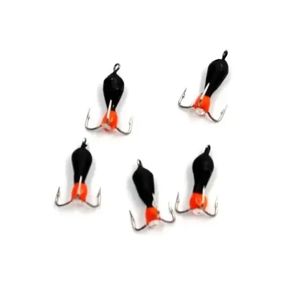 Мормышка вольфрамовая безнасадочная ЯМАН Черт с петлей, капля с глазком, 0,9 г