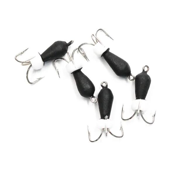 Мормышка вольфрамовая безнасадочная ЯМАН Черт с петлей, бисер белый, 0,6гр