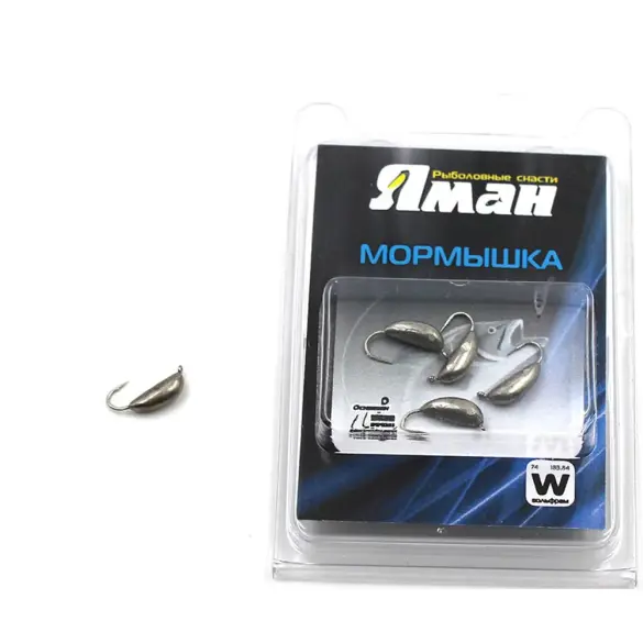 Мормышка вольфрамовая "ЯМАН" Банан с ушком 0,4гр, цв.никель