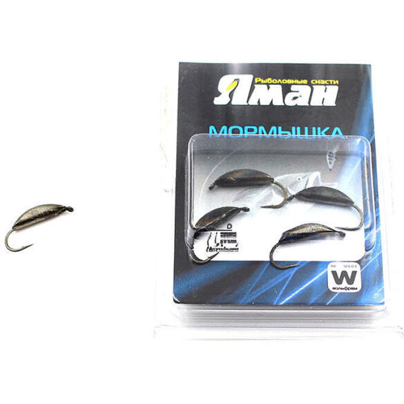 Мормышка вольфрамовая "ЯМАН" Супер банан с ушком 0,9гр, черн.никель