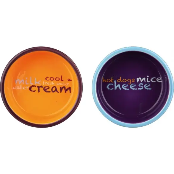 Миска TRIXIE керамическая для кошек Eat on Feet с подставкой 0,3л 12см