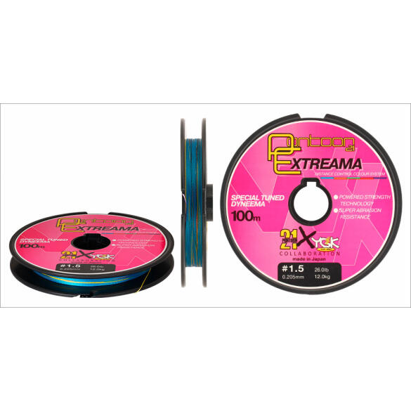 Плетенка Pontoon21 Extreama многоцветная 4-жил 100м 0,205мм