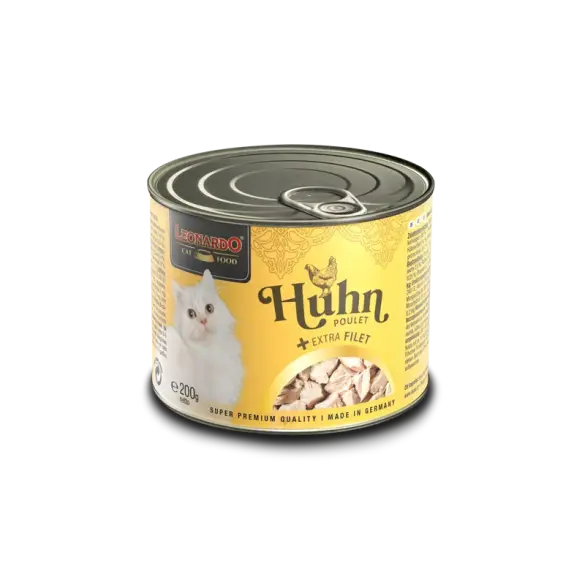 200гр Консервы Leonardo Chicken для взрослых кошек от года с Курицей