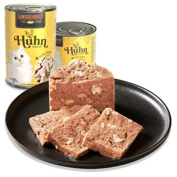 200гр Консервы Leonardo Chicken для взрослых кошек от года с Курицей