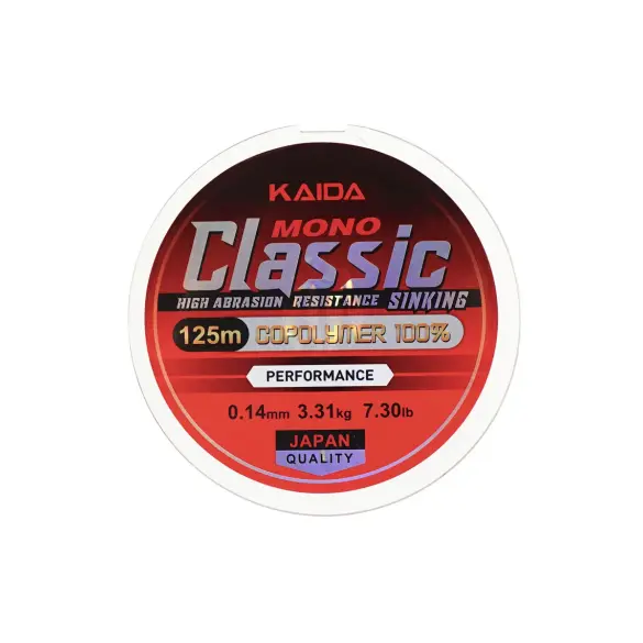 Леска KAIDA Mono Classic 125м 0,14мм, Коричневый