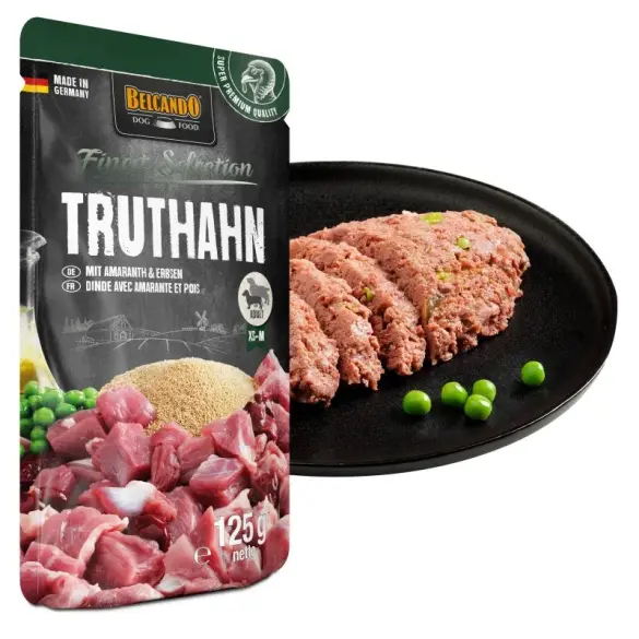 125гр Влажный корм Belcando Turkey & Amaranth & Peas для взрослых собак мелких пород с Индейкой, амарантом и горохом