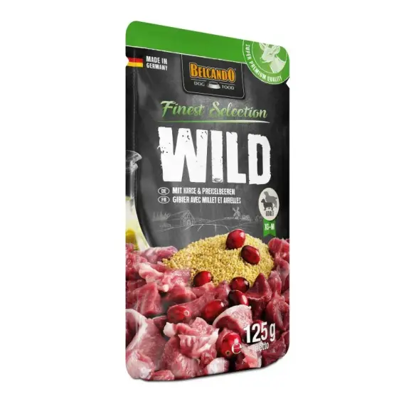 125гр Влажный корм Belcando Venison with millet & Lingonberries для взрослых собак средних и крупных пород с Дичью, просом и брусникой