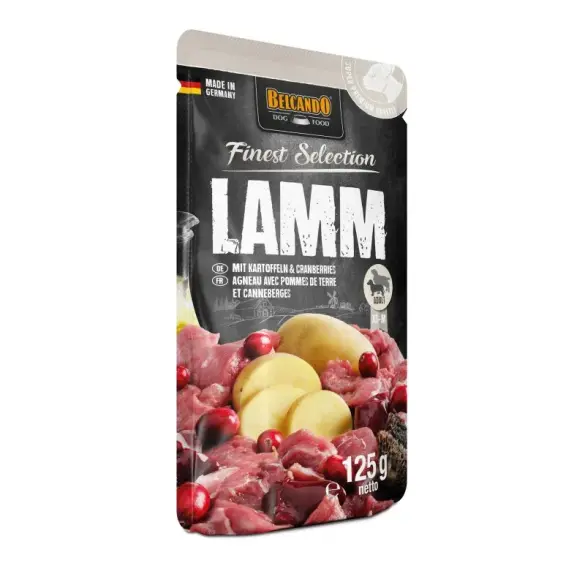 125гр Влажный корм Belcando Lamb with potatoes & cranberries для взрослых собак средних и крупных пород с Ягненком, картофелем и клюквой