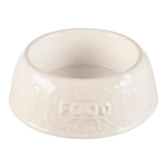 Миска TRIXIE керамическая для собак FOOD 0,3л 16см, белая