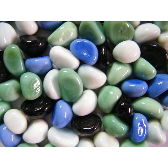 Стеклянные камушки Marlin Aquarium КL0104 в сетке, 300гр