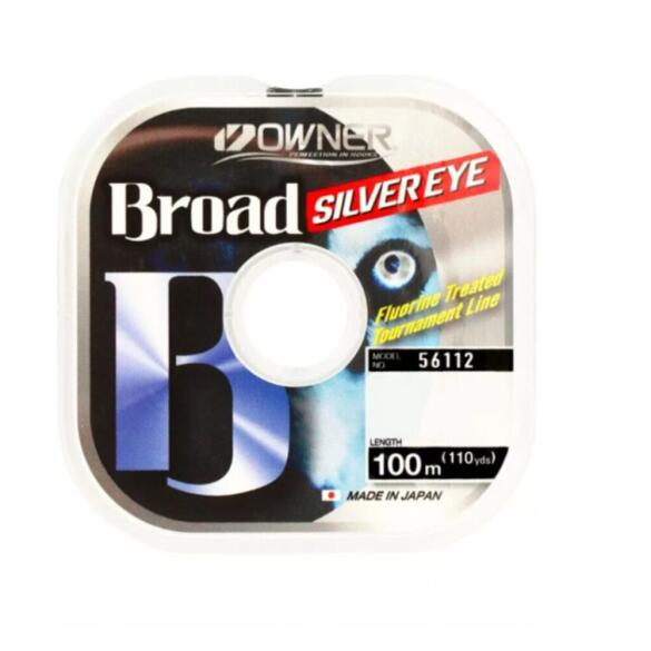 Леска OWNER BROAD Silver Eye, светло-серый, 100м 0,30мм