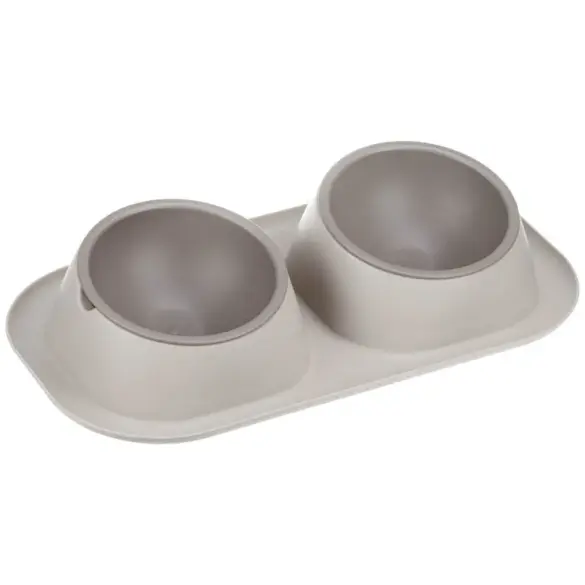 Миска двойная IDEA для кошек и собак "Твикс мини" Капучино, 2шт*0,2л