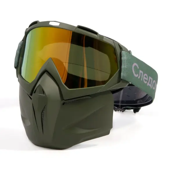 Маска мотоциклетная/снегоходная Следопыт M6, линза chrome chamelion