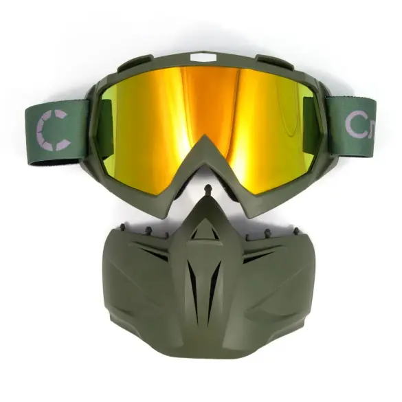 Маска мотоциклетная/снегоходная Следопыт M6, линза chrome chamelion