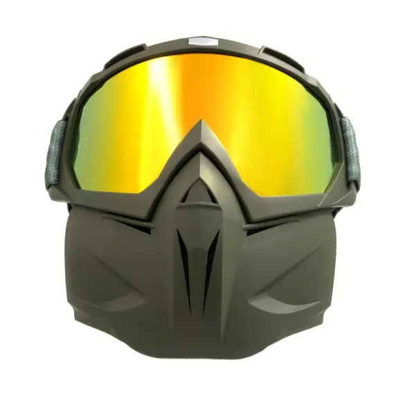 Маска мотоциклетная/снегоходная Следопыт M6, линза chrome chamelion