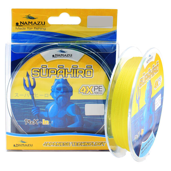 Плетенка Namazu ""Supahiro"" 0,18мм 100м (желтая)