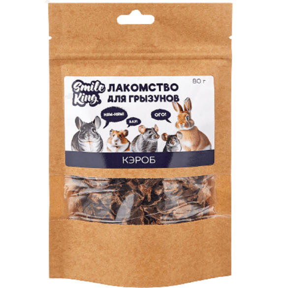 80г Лакомство Smile King для грызунов Кэроб