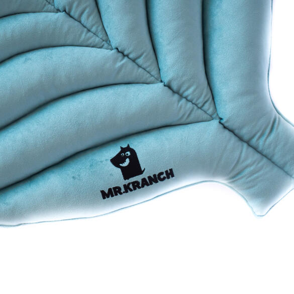 Лежанка Mr.Kranch для собак Листочек средняя, 90*65*5см, мятная