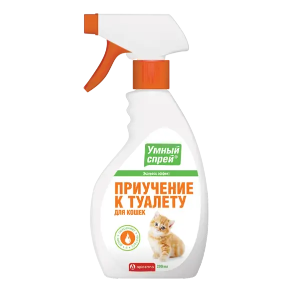 Умный спрей Apicenna приучение к туалету для кошек, 200мл