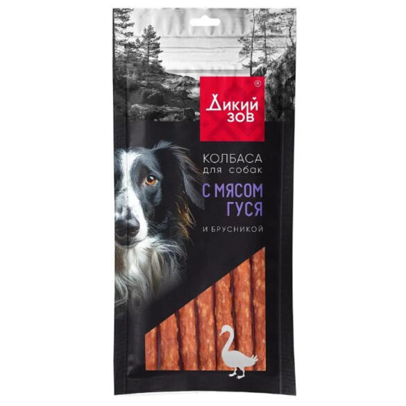 85г Лакомство TITBIT "Дикий Зов" для собак с мясом Гуся и Брусникой
