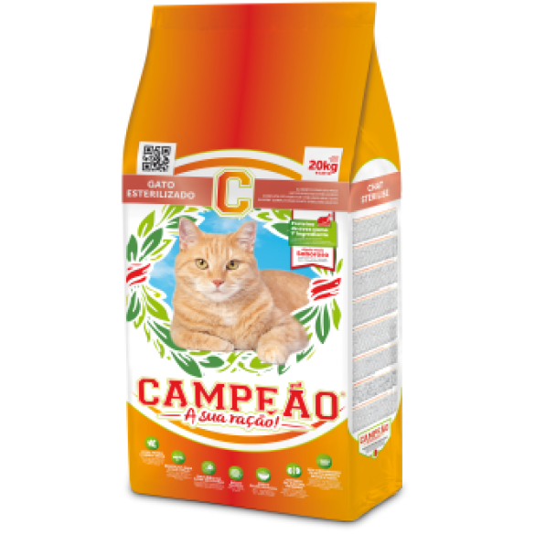 20кг Корм Campeão Sterilised Cat для стерилизованных кошек