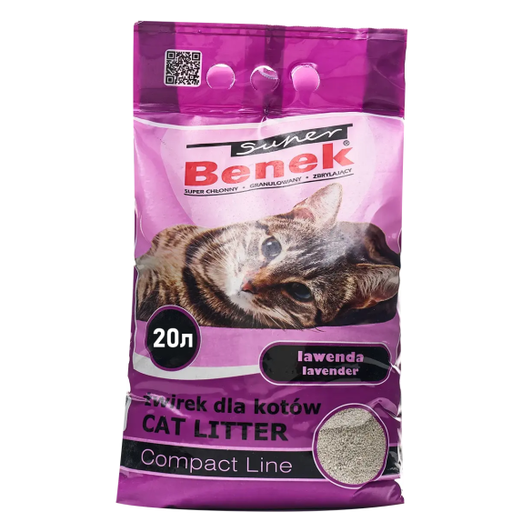 Наполнитель S Benek Compact Лаванда, 20л