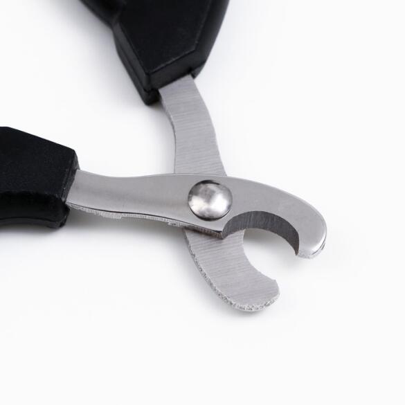 Ножницы-когтерезы Пижон Premium с эргономичной ручкой, чёрно-бежевые