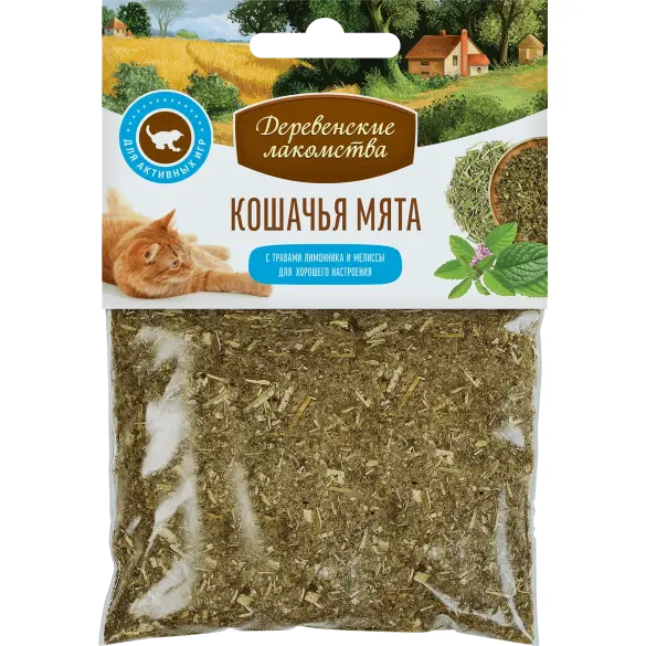 15г Лакомства "Деревенские Лакомства" Кошачья мята, Лимонник и Мелисса