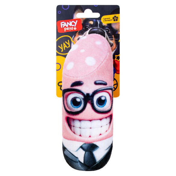 Игрушка Fancy Pets для собак с двумя пищалками Деловая колбаса