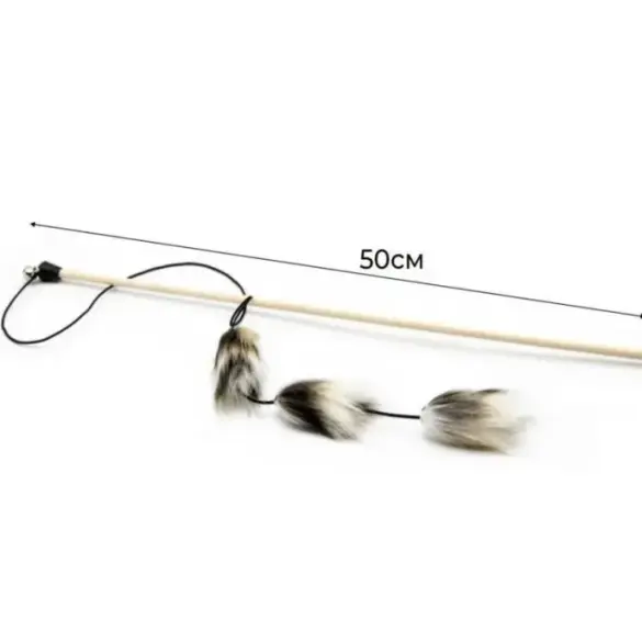 Удочка-Дразнилка GoSi для кошек "Кисточки рыси"