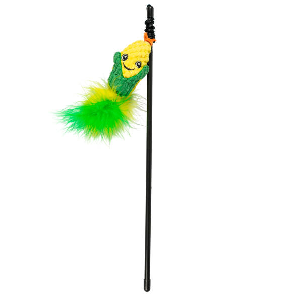 Игрушка-дразнилка Mr.Kranch Кукуруза плюшевая с кошачьей мятой для кошек Зеленая, 17см