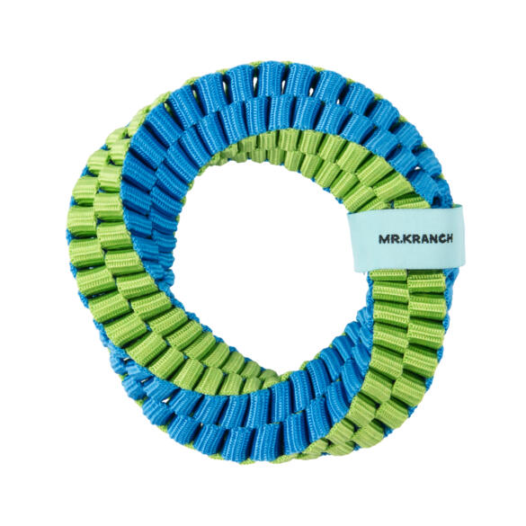 Игрушка Mr.Kranch Плетеное кольцо-спираль для собак Зеленая, 19см