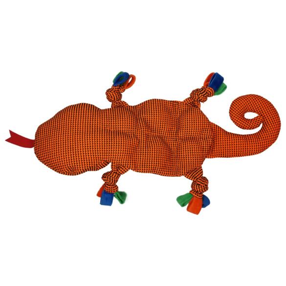 Игрушка Mr.Kranch Ящерка плюшевая для собак Оранжевая, 38см