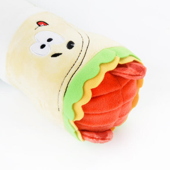 Игрушка Mr.Kranch для собак "Шаурма" плюшевая с канатиком и пищалкой, 21см