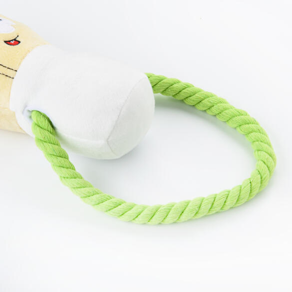 Игрушка Mr.Kranch для собак "Шаурма" плюшевая с канатиком и пищалкой, 21см