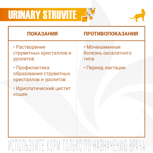 1,5кг Корм Monge VetSolution Cat Urinary Struvite Ветеринарная диета для кошек при мочекаменной болезни струвитного типа