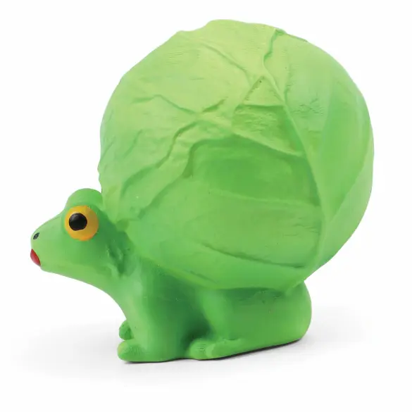 Игрушка Triol "Лягушка с капустой" для собак, 9,7см