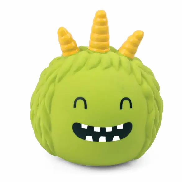 Игрушка Triol "Зеленый монстрик с рожками" для собак, 7,6см