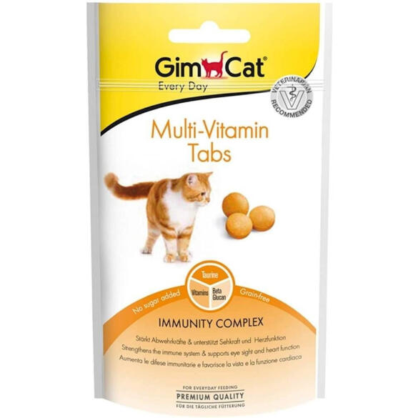 Мультивитаминное лакомство GIMCAT "MULTI-VITAMIN TABS" 40гр для кошек