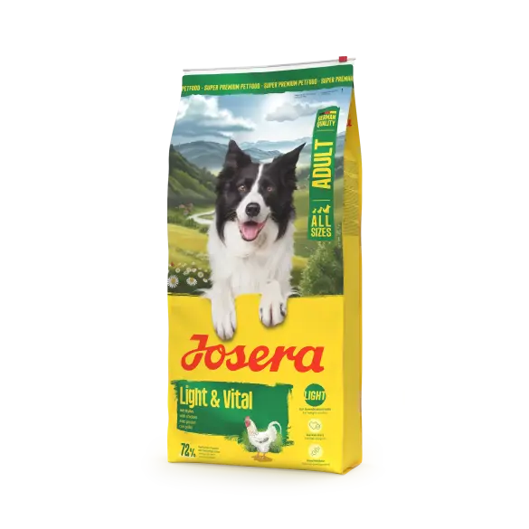 12,5кг Корм Josera Light & Vital (Adult Sensitive 29/7,5) для взрослых и стареющих собак с избыточным весом и низкой активностью с Птицей, горохом, ячменем и новозеланскими мидиями