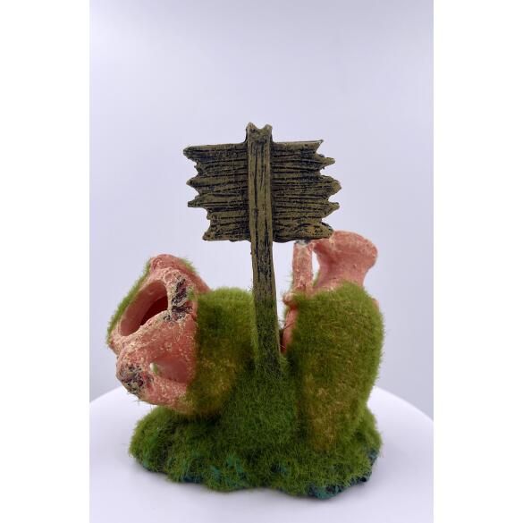 Декорация Marlin Aquarium "Рыбалка запрещена" для аквариума, 10,7*10,3см